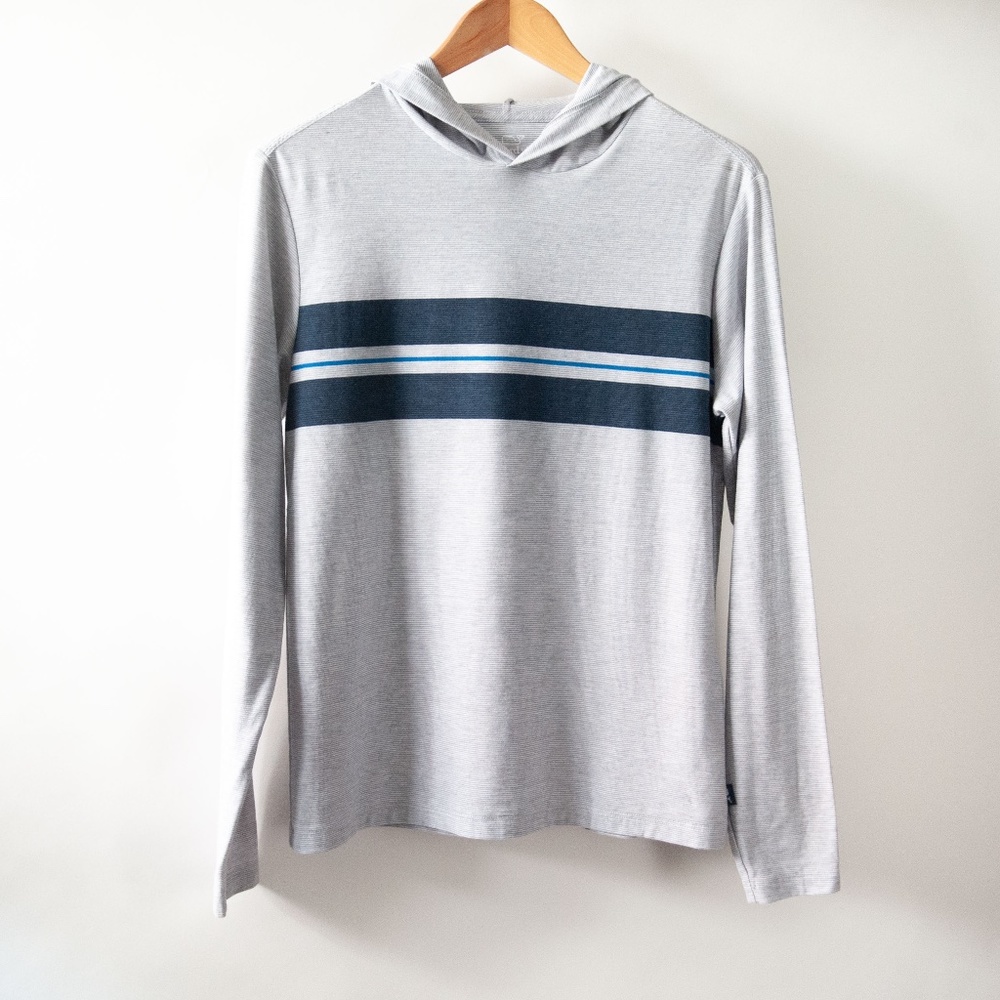 Vineyard Vines Island T-Shirt Long Sleeve Striped Hooded Tee
